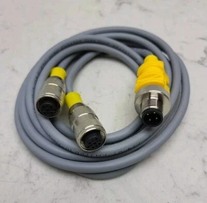 Turck VBRS 4.4-2RK 4T-1/1 Two Branch Daisy Chain Cordset M12 M to M12 1m New - Picture 1 of 10