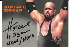 1999 Topps Embossed WCW/NWO Horace Hogan Autograph Black Ink WCW/NWO Version