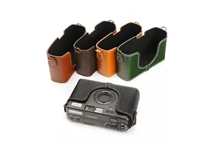 Genuine Real Leather Half Camera Case Bag Cover for Contax T3 Film Camera - Picture 1 of 42