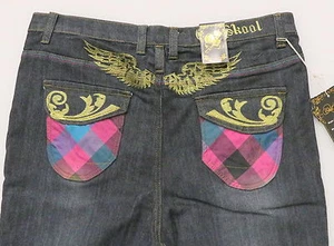 OLD SKOOL JR PLUS BLUE JEANS URBAN WEAR HIP HOP STYLE NWT 14,16,18,20,22,24 - Picture 1 of 3