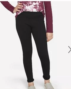 Nwt Girls Justice Fleece Lined Warm Leggings Black Size 6 Full Length - Picture 1 of 2