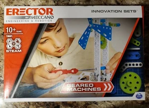 Meccano Erector Geared Machines S.T.E.A.M. Building Kit 188 pcs NEW - Picture 1 of 4