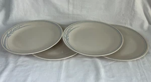 Lot of 4 Corelle by Corning Glass Blue Lily Flower Dinner Plate 10.25” Diameter - Picture 1 of 4