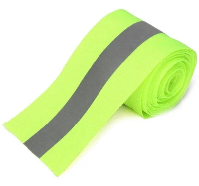 Hi-Viz Reflective Safety Sew On Fabric Material 3 Meters Cycling/Running/Walking - Image 1 of 4