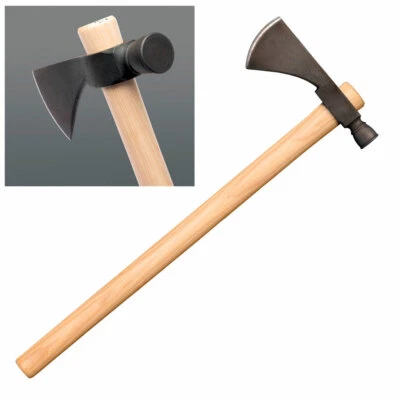 Tubo de acero frío hacha halcón 3" 1055 cabeza de borde de acero al carbono mango de nogal americano Foto 1 de 2