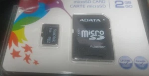 A-Data Micro SD 2GB with Adapter - OPENED BUT NOT USED - Picture 1 of 1