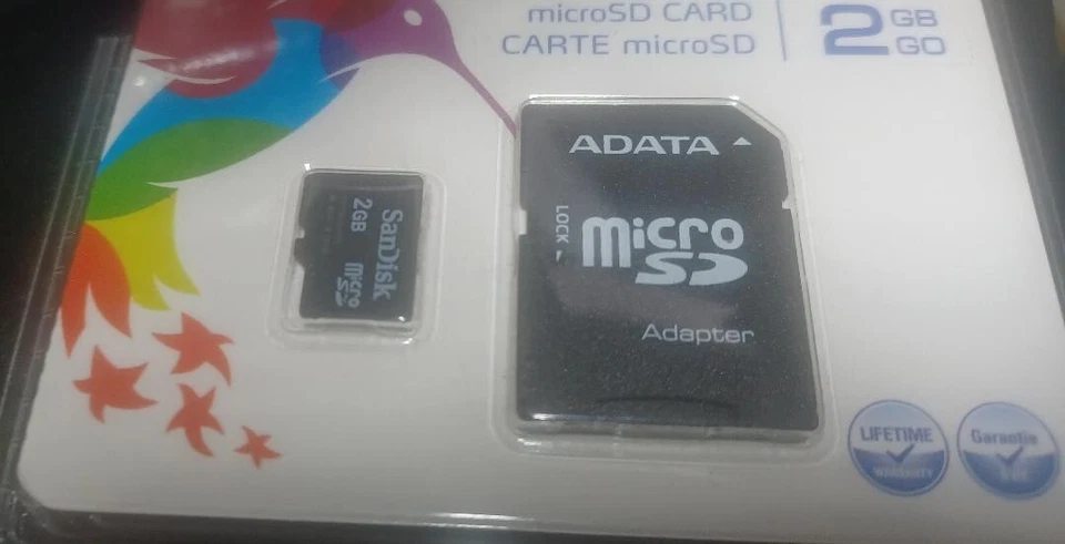 A-Data Micro SD 2GB with Adapter - OPENED BUT NOT USED - Image 1 of 1