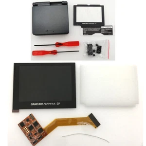 5 Levels Backlight V2 IPS Screen LCD Kit W/pre-cut Shell case For GBA SP Console - Picture 1 of 99