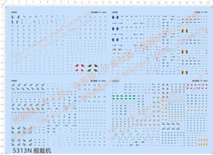 1/700 Modern Class Carrier-based aircraft F-18 F-15 Water Slide Decal 5313N - Bild 1 von 1