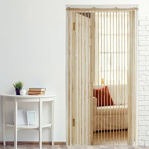 Natural Bamboo Wooden Door Curtain Blind Pattern Room Divider Fly Screen Panel