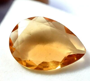 Lab Created 16.85 Ct Splendid Golden Yellow Citrine GGL Certified AAA+ Gemstone - Picture 1 of 5
