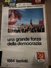 POSTER 100 X 70 Manifesto Originale Partito Comunista Italiano PCI F.LLI SPADA