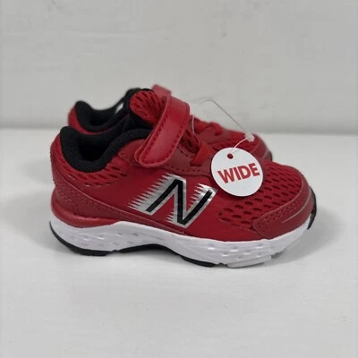 New Balance 680 Abzorb Kids Boys Size 4 Wide Running Shoes Red NEW - Image 1 of 4