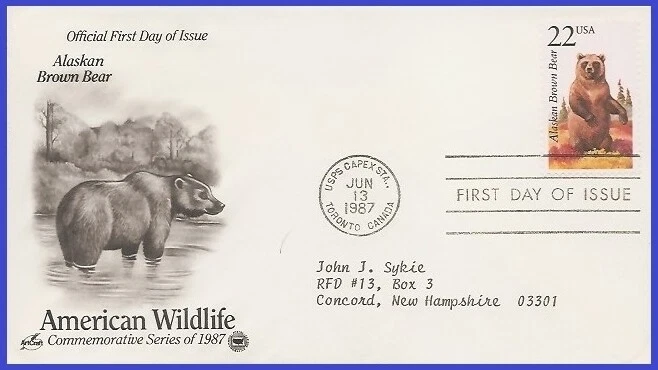 USA5 #2310 ADDR PCS ARTCRAFT FDC   Alaskan brown bear - Image 1 of 1