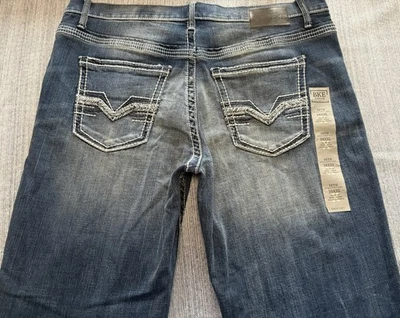 Мужские прямые джинсы BKE с пряжкой Seth Flex свободного покроя размер 38x38 новые с ценниками!!! - Изображение 1 из 4