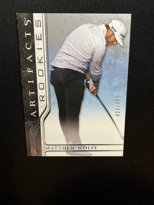 2021 UD Artifacts Golf Rookies 75 Matthew Wolfe /999 - Image 1 of 2
