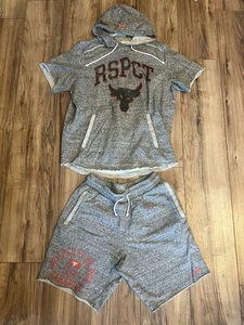 Under Armour Project Rock Hoodie And Shorts Set Mens Large Sweatshirt Gym - Picture 1 of 13