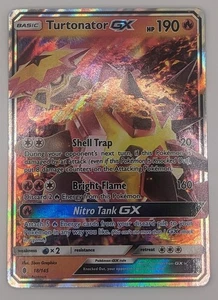 Pokemon Card Turtonator Gx 18/145 Sun & Moon Guardians Rising Near Mint - Picture 1 of 2