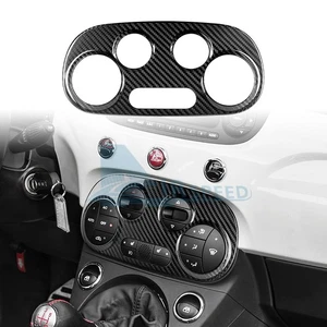 For FIAT 500 2008-24 Center Air Conditioning Adjustment Panel Cover Carbon Fiber - Picture 1 of 11