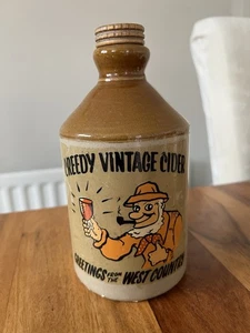 Stoneware Creedy Vintage Cider Flagon Jug Bottle With The Original Stopper - Picture 1 of 2
