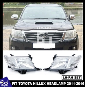 PAIR LEFT RIGHT FRONT HALOGEN HEADLIGHT LAMPS FITS FOR TOYOTA HILUX 2011-2016 - Picture 1 of 13