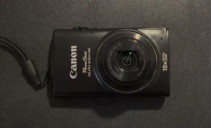 Canon PowerShot ELPH 330 HS PC 1897 12.1MP Black Digital Camera -WORKS - Picture 1 of 7