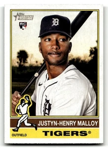 2025 Topps Heritage Justyn-Henry Malloy #305 RC Detroit Tigers - Picture 1 of 2