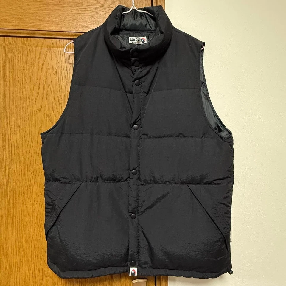 A BATHING APE PIRATE DOWN Vest L Black Lightweight Used - Image 1 of 4