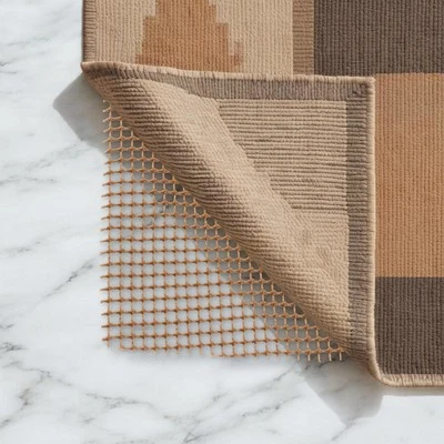 8' x 10' Brown Non Slip Indoor Outdoor Rug Pad - Image 1 of 4