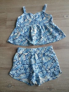Janie and Jack Palm Terry Shorts Set Sz 8 - Picture 1 of 4