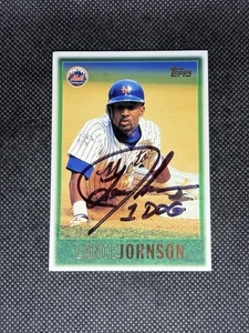Lance Johnson New York Mets 1997 Topps Signed Auto Card #261 ~ COA - Picture 1 of 3
