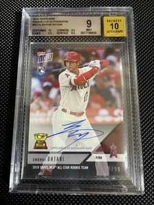Shohei Ohtani 2018 Topps Now RC automático BGS 9 automático 10/99 año novato de Japón - Imagen 1 de 4