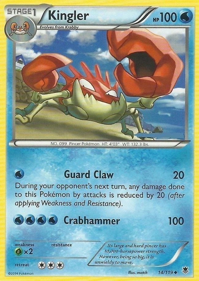 Kingler - 14/119 - Uncommon - Lightly Played - Image 1 of 1