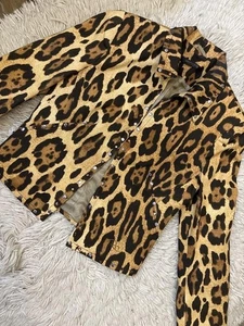 Roberto CAvalli Women's Cotton Leopard Print Jacket Size M - Picture 1 of 8