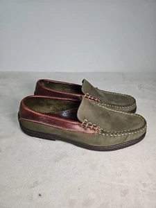 Allen Edmonds Westland Halbschuhe Herren 8 EE Grün Braun Leder Mokassinnaht Slipper - Bild 1 von 11