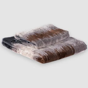 Pair of Towels set 1+1 Carrara Bridge grey in sponge - Picture 1 of 3