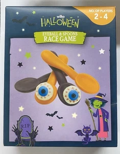 Juego de carreras de huevos y cucharas de Halloween globos oculares y cucharas 2-4 jugadores - Imagen 1 de 1