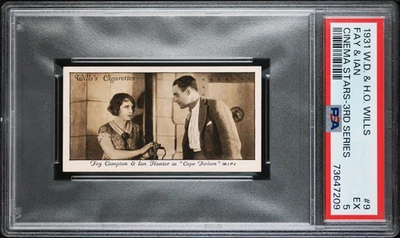 1931 Wills Tobacco Card #9 FAY COMPTON and IAN HUNTER in Cape Forlorn PSA 5 - Image 1 of 3