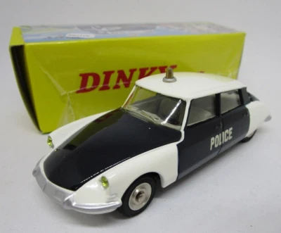 AU795 DINKY TOYS ATLAS 1/43 1:43 CITROEN DS 19 POLICE 1960 BLANC NOIR Ref 501 - Photo 1/4