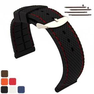 Resin Silikon Uhrenarmband Band mit Gewinde 16 18 20 22 24 wasserdicht mm - Bild 1 von 28