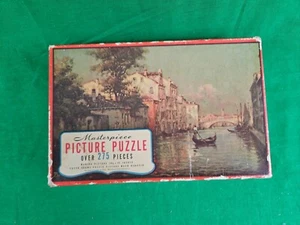 Vintage 275 Piece Masterpiece Picture Puzzle " The Lone Gondolier" Complete USA - Picture 1 of 3