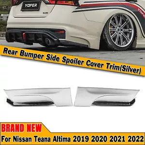 1 par de cubiertas laterales parachoques trasero plateadas para Nissan Altima 2019-2022 Yofer - Imagen 1 de 11