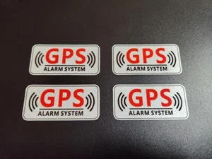 4X GPS ALARM SYSTEM CAR STICKER DECAL - Anti Theft Security Tracking Warning - Picture 1 of 1