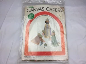 Leisure Arts Canvas Capers Three Kings Figurine Kit Vintage 80s - Picture 1 of 9