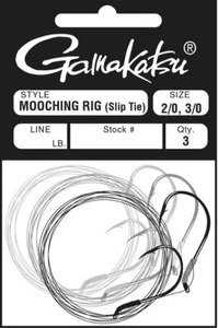 Gamakatsu Slip Tie Mooching Rig 5/0, 6/0 Haken (Nickel, 40 Pfund Vorfach) - Bild 1 von 1