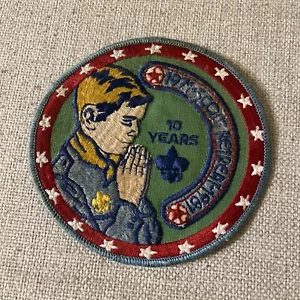 1981 Large BSA Boy Scout Retreat Patch - 1971 To 1981 10 Years Scout Retreat - Picture 1 of 8