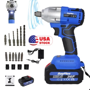 21V Cordless Impact Wrench 1/2" 420Nm High Torque Brushless Drill with Battery - Picture 1 of 12