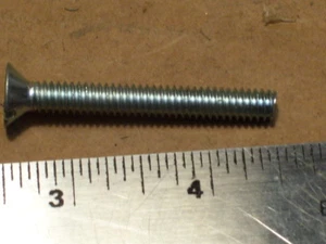 100 STÜCK 1/4-20 X 2 ZOLL FLACHKOPF SCHLITZ VERZINKT MASCHINENSCHRAUBEN 0068 - Bild 1 von 3
