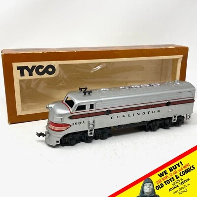 Tyco Mantua HO scale F9-A Burlington 150-A Powered Diesel Locomotive Vintage - Image 1 of 4