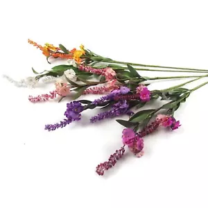 3 Head Flowered Lavender Foam Spray - Artificial Flowers Craft Fake Stem - Picture 1 of 6